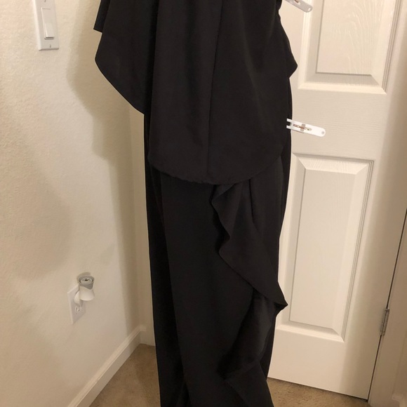 Black Strapless Wide Leg Pant Suit - Picture 3 of 6